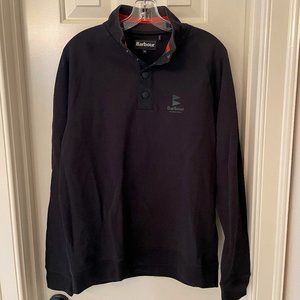 Barbour Storm Force Quarter-Button, Medium, Black